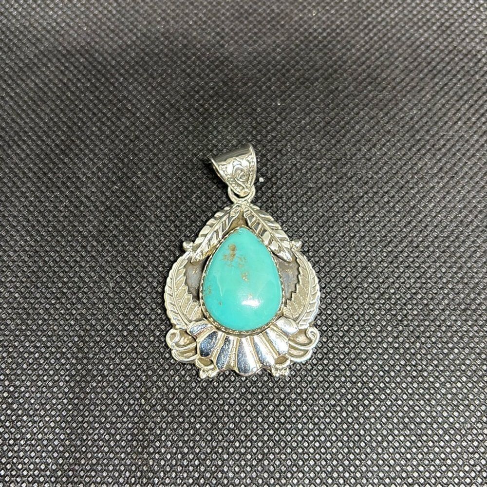 925 Sterling Silver Turquoise Pendant